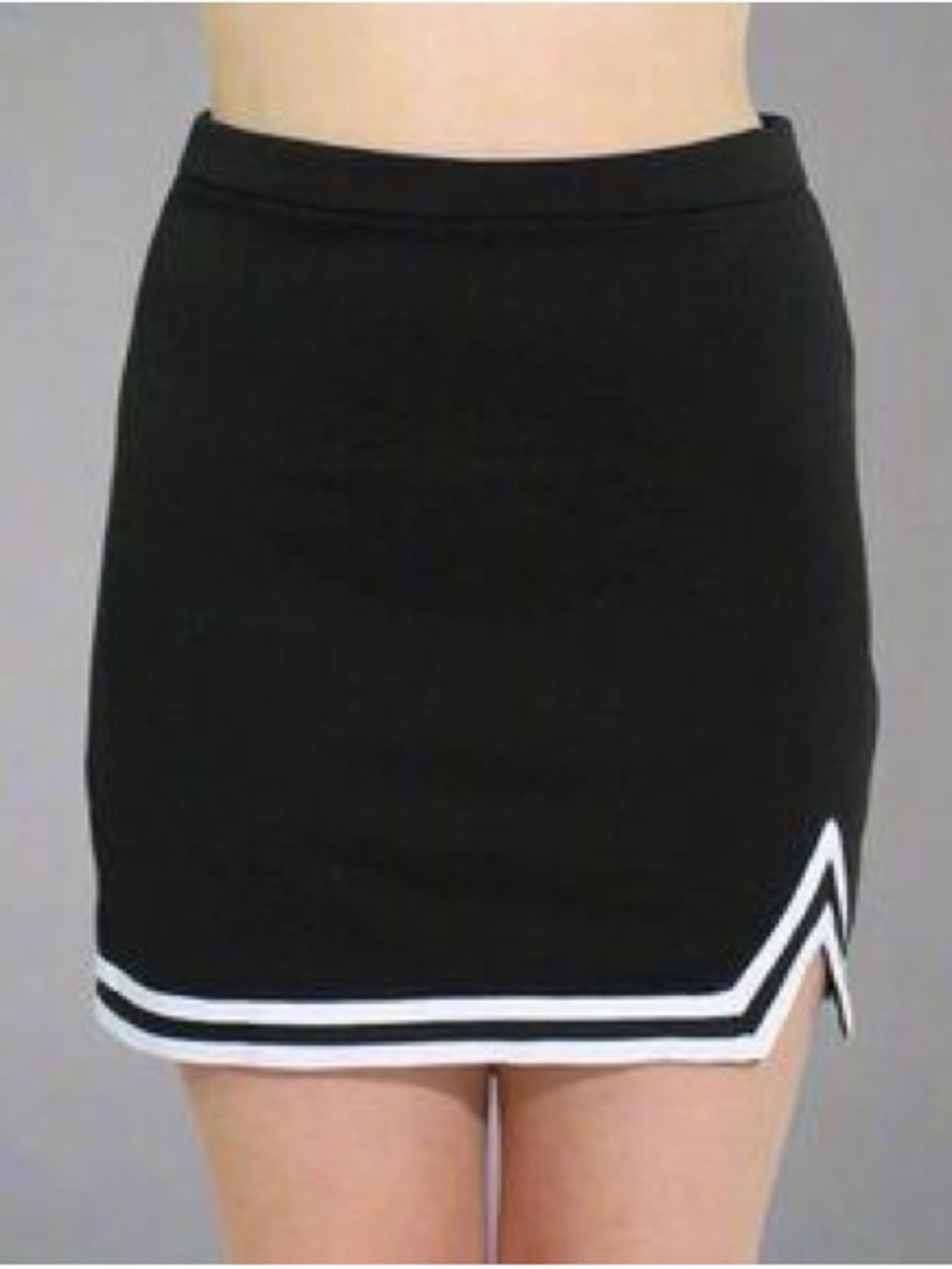 Hollister Black Mini Skirt with White Stripe Detail